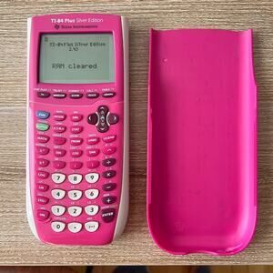 TI 84 Plus Silver Edition Pink Calculator Graphing Tested